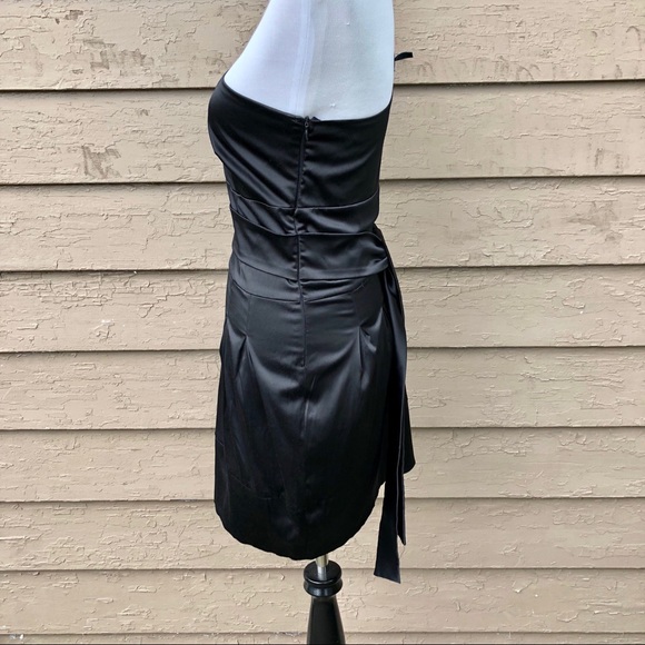 French NafNaf satiny one shoulder cocktail dress - Picture 3 of 7